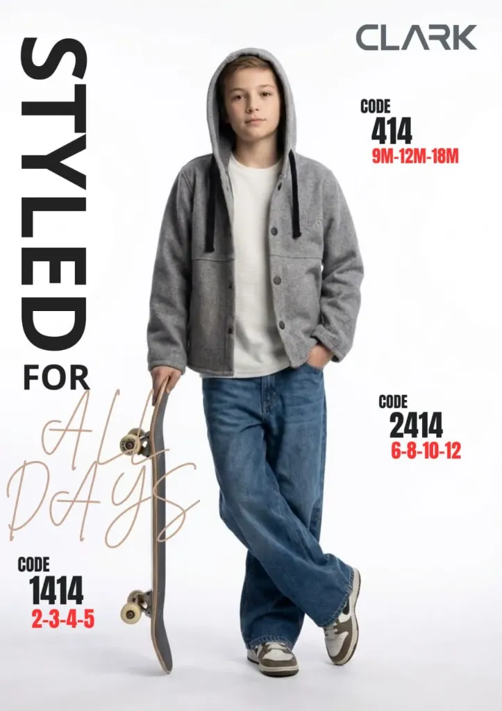 [2414] كود 2414-جاكت اولادي قطعتين مقاس 6-8-10-12