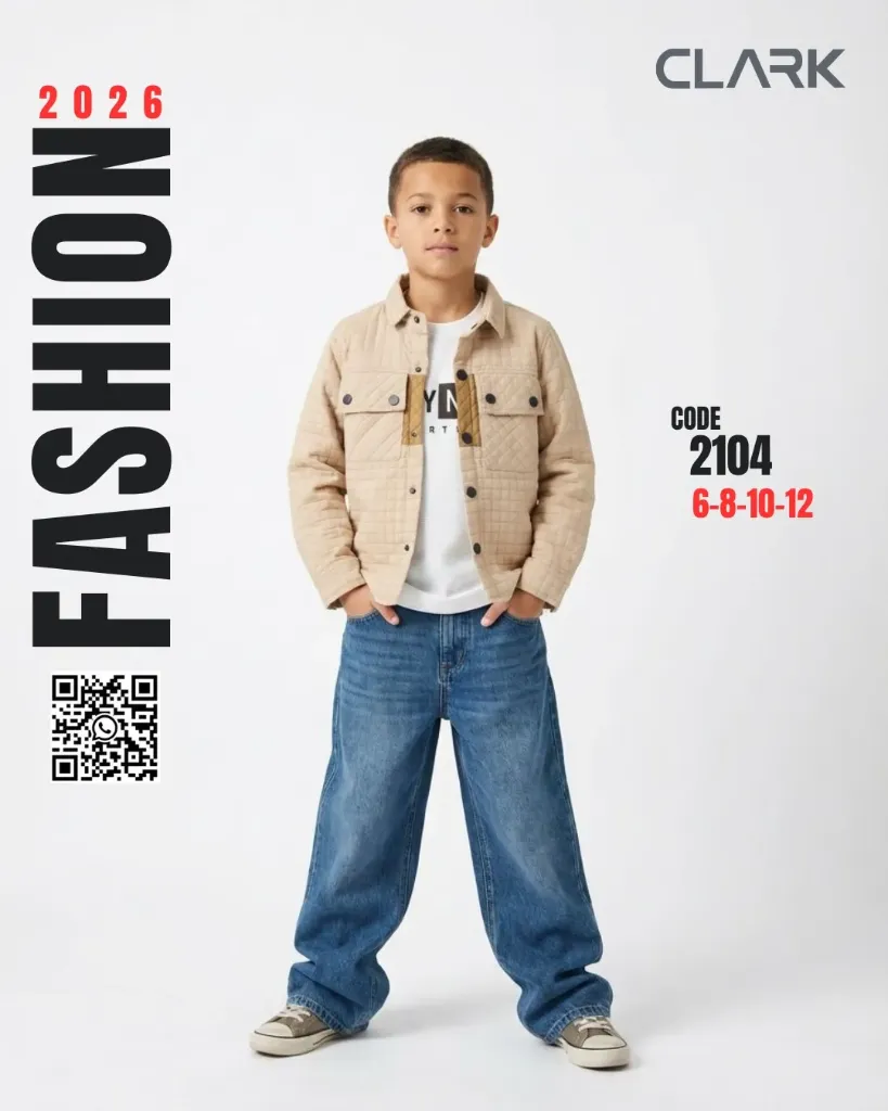 [2104] طقم أولادي كات 3 قطع  كابتونيه  مقاس 6-8-10-12