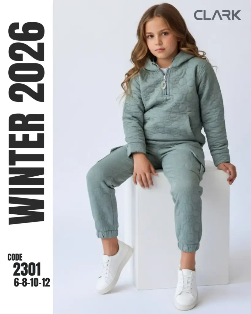 [2301] كود 2301-سوت بناتي جاكار قطعتين مقاس 6-8-10-12