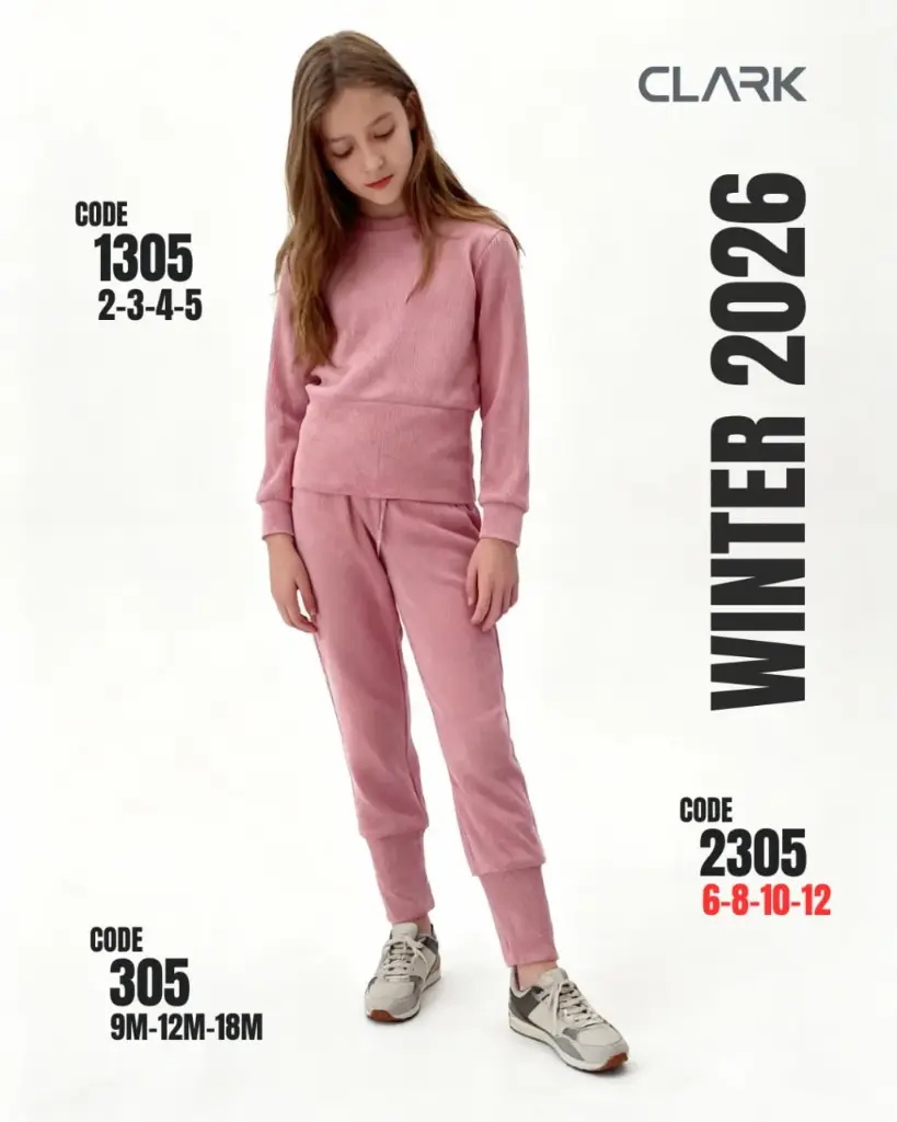 [2305] طقم بناتي مضلع مكستر قطعتين مقاس 6-8-10-12