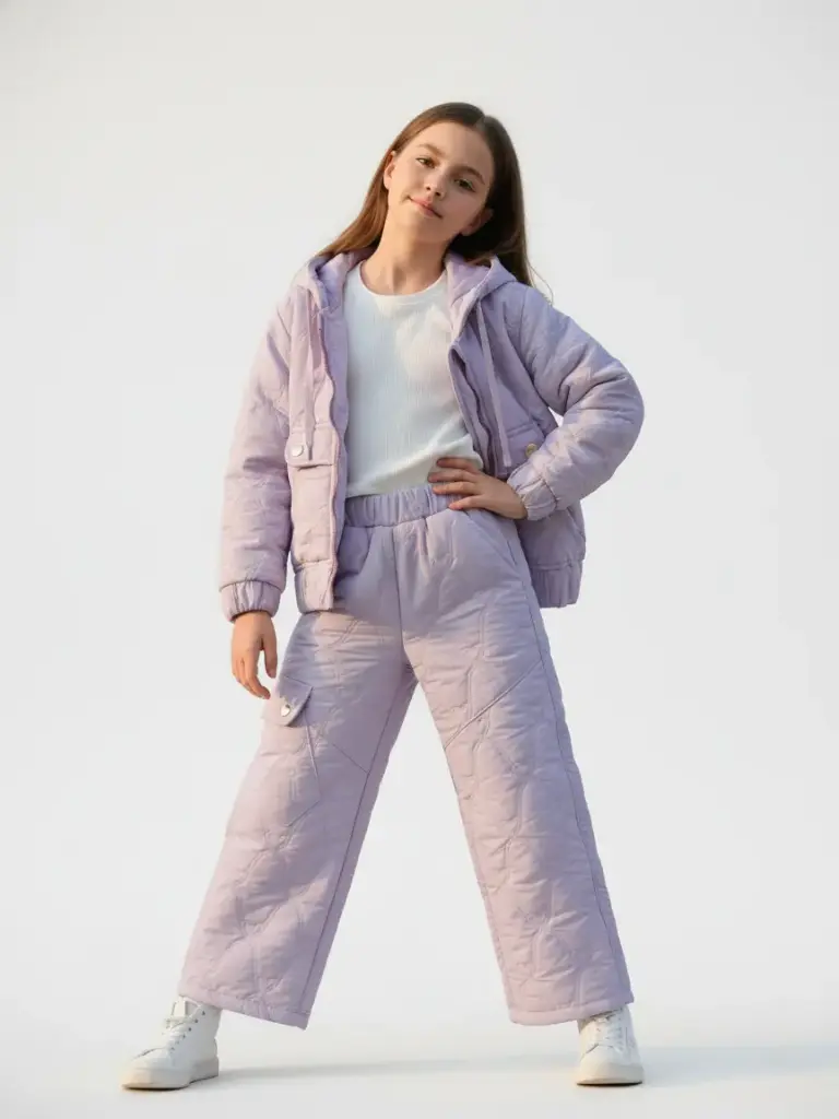 [2303] طقم بناتي جاكار 3 قطع مقاس 6-8-10-12